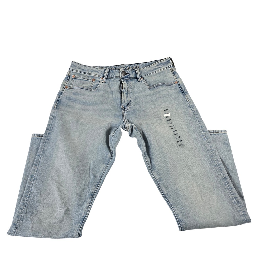 American Eagle Airflex+ Athletic Fit Light Wash Denim Jeans 34x32 14107